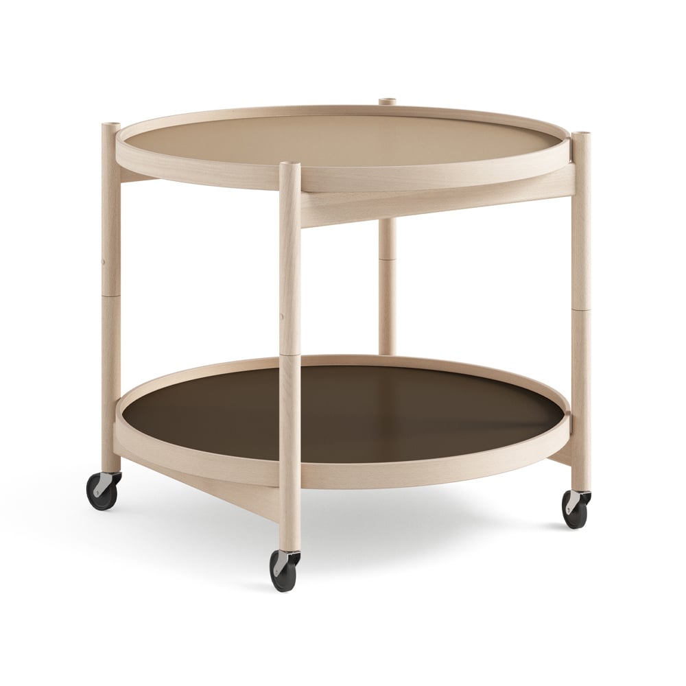 Brdr. Krüger Bolling Tray Table model 60 Earth, untreated beech stand