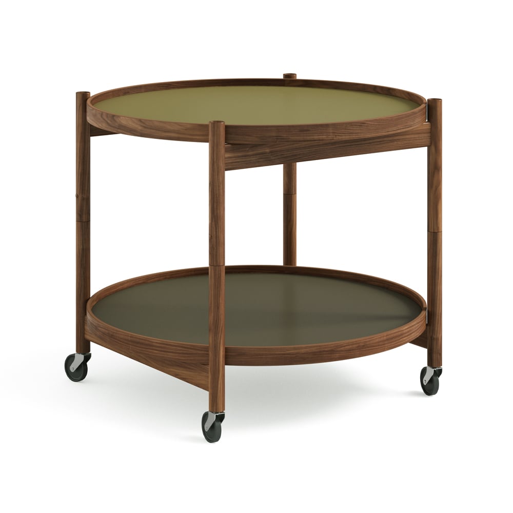Brdr. Krüger Bolling Tray Table model 60 Leaf, oiled walnut stand