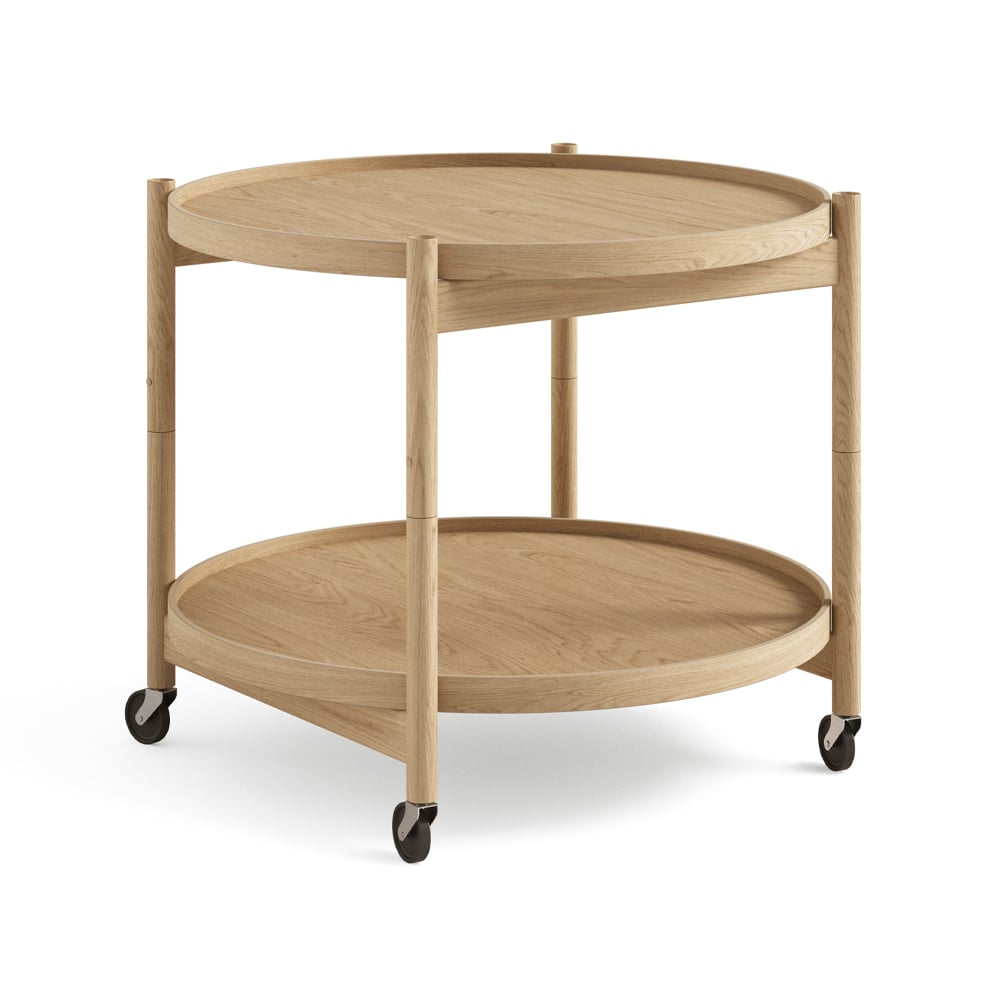 Brdr. Krüger Bolling Tray Table model 60 Oiled oak, oiled oak stand
