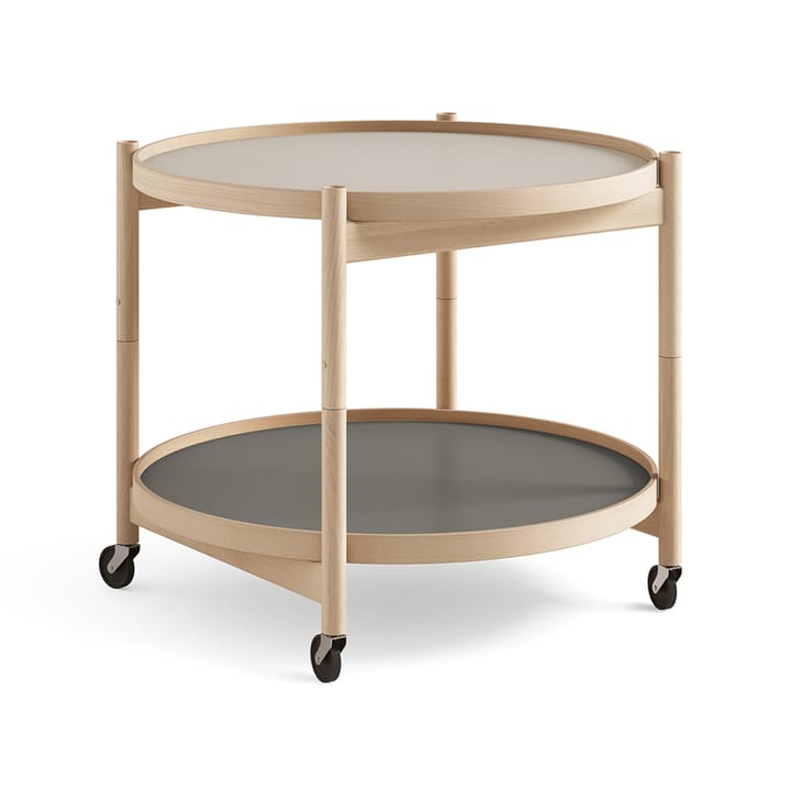 Bølling Tray Table model 60  - Stone, oiled beech stand - Brdr. Krüger