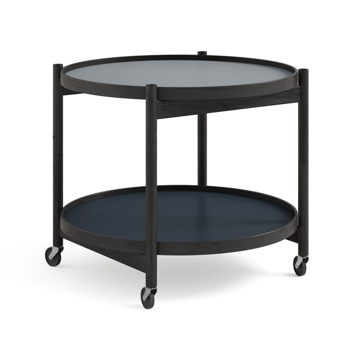 Bølling Tray Table model 60  - Water, black lacquered oak stand - Brdr. Krüger