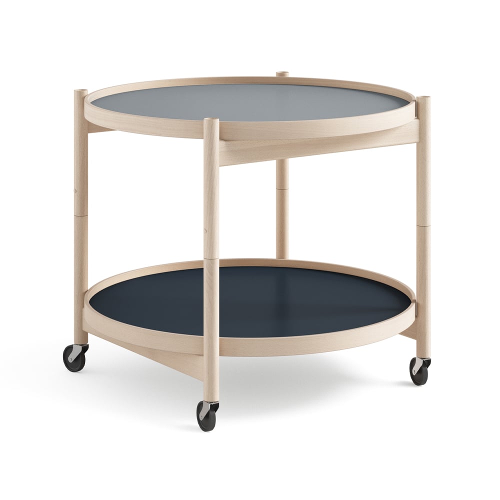 Brdr. Krüger Bolling Tray Table model 60 Water, untreated beech stand