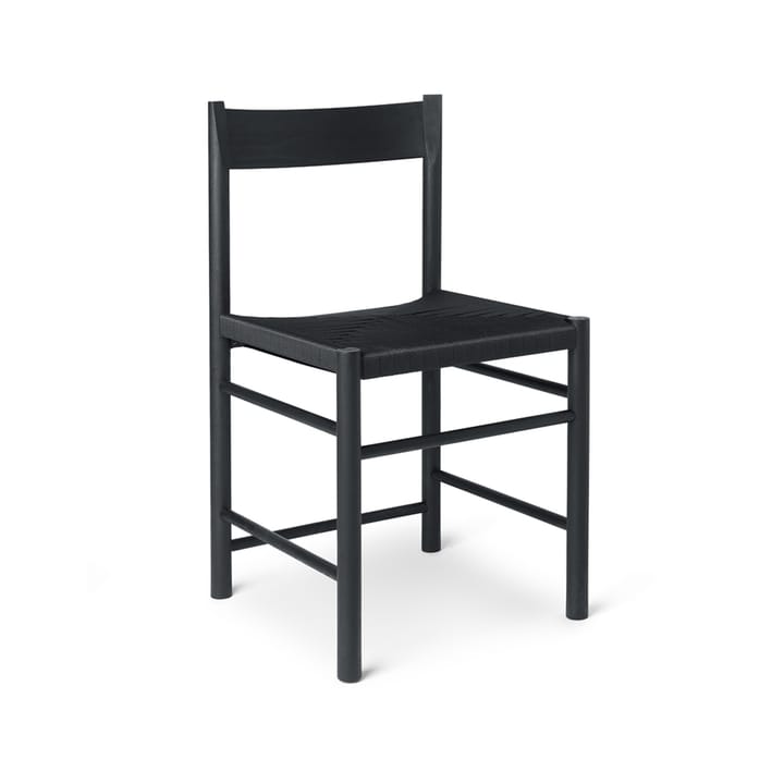 F-chair - Black ash, black woven seat - Brdr. Krüger