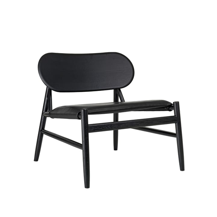 Ferdinand lounge chair - Leather black, black lacquered oak stand - Brdr. Krüger