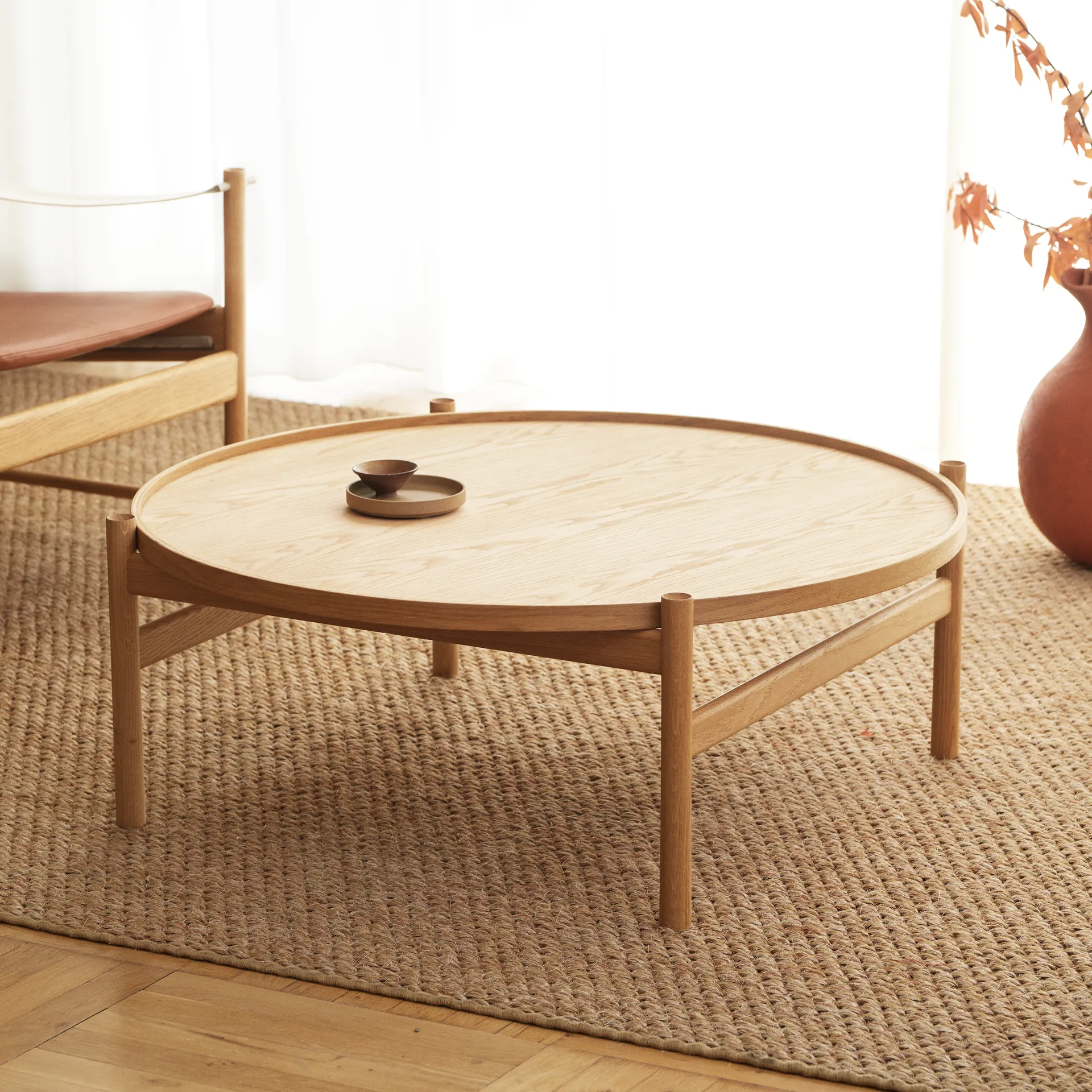 HB coffee table Ø100 cm, Oiled oak Brdr. Krüger