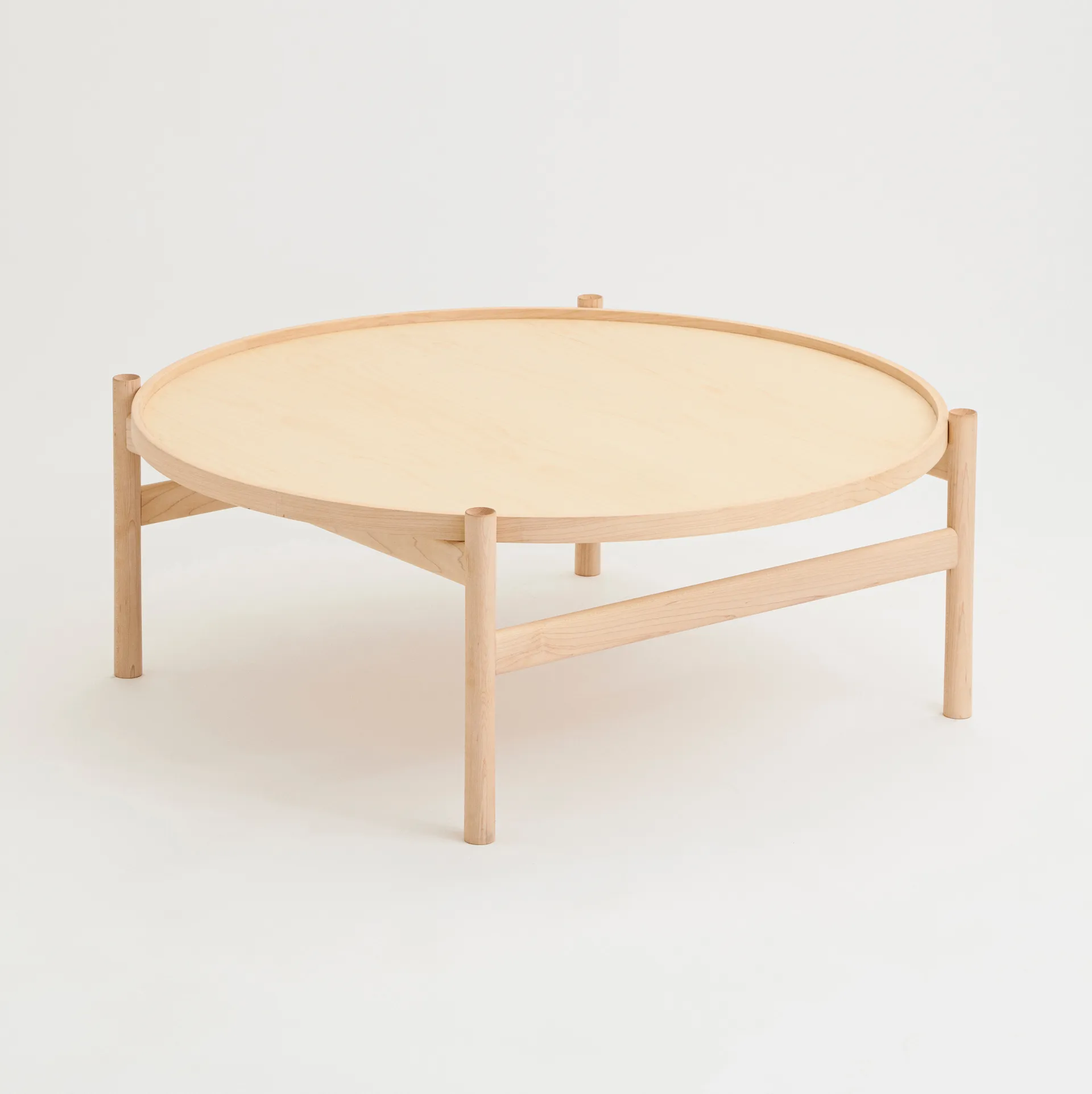 HB coffee table Ø100 cm, White oiled maple Brdr. Krüger