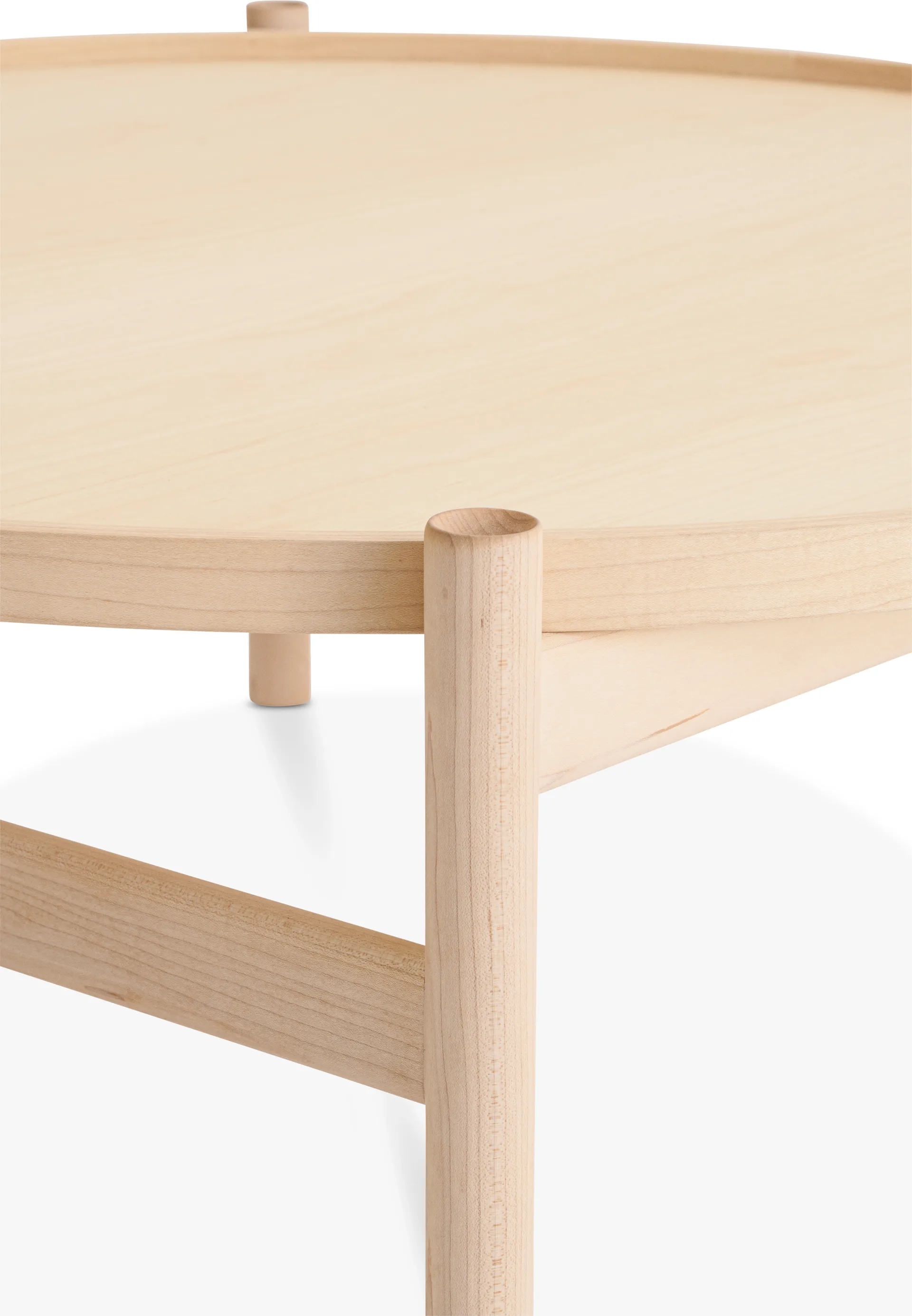 HB coffee table Ø100 cm, White oiled maple Brdr. Krüger