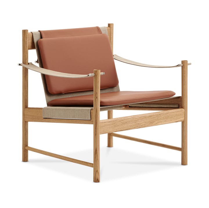 HB lounge chair - Oiled oak-leather brandy - Brdr. Krüger