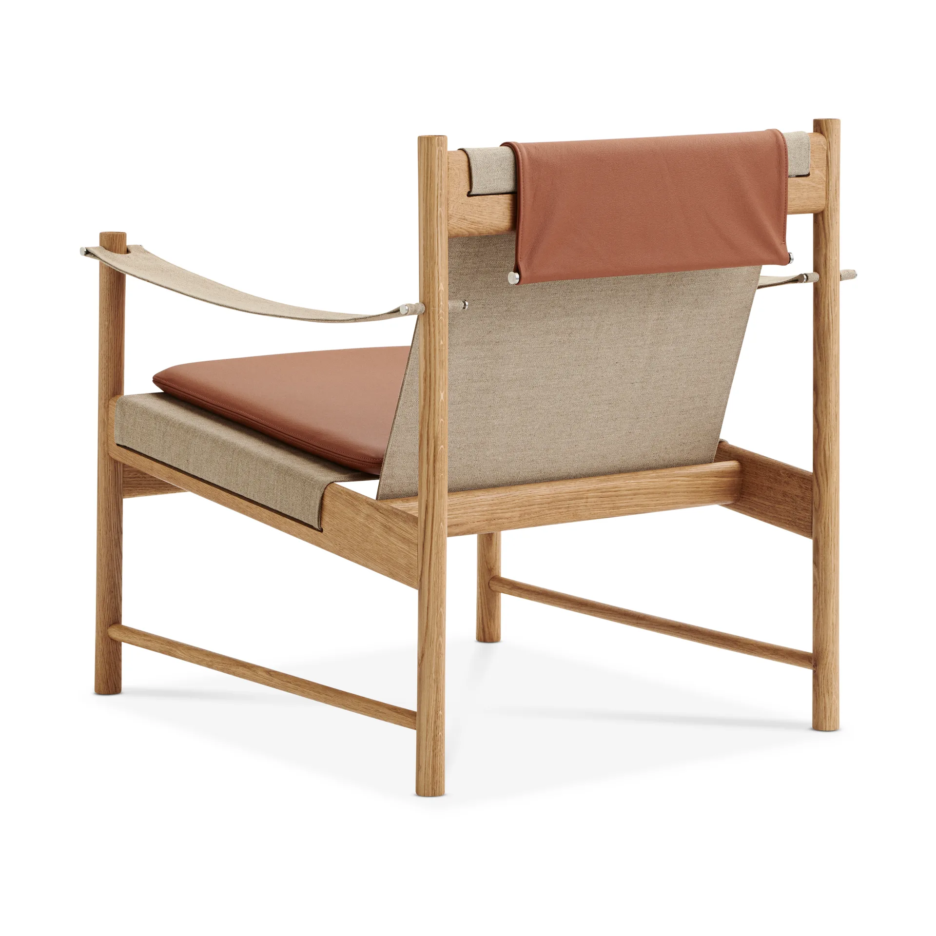 HB lounge chair, Oiled oak-leather brandy Brdr. Krüger