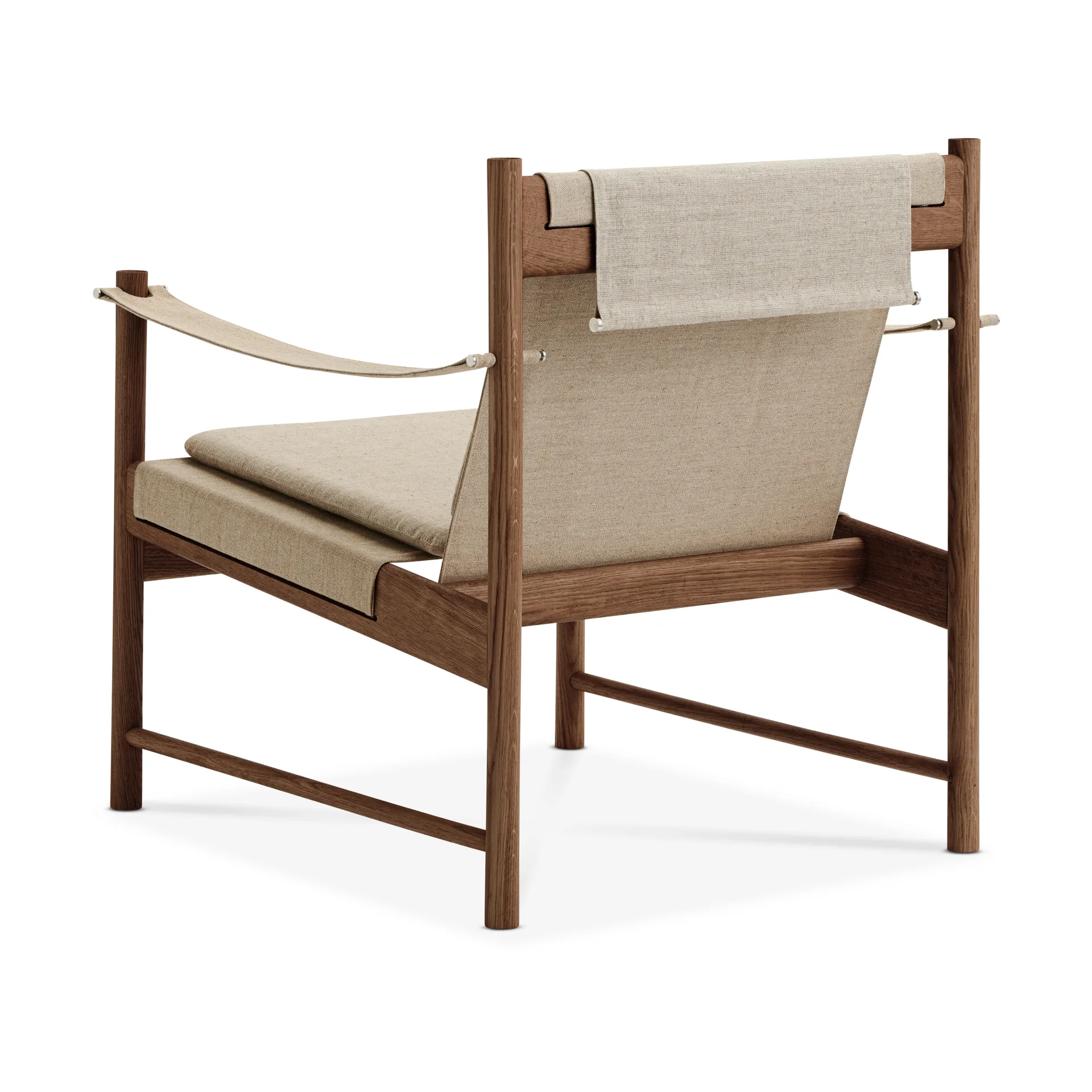 HB lounge chair, Smoke oiled oak-canvase nature Brdr. Krüger