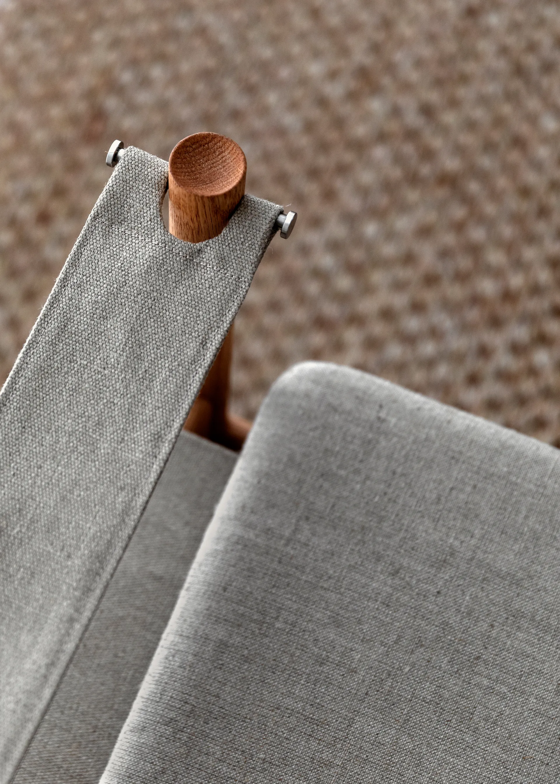 HB lounge chair, Smoke oiled oak-canvase nature Brdr. Krüger