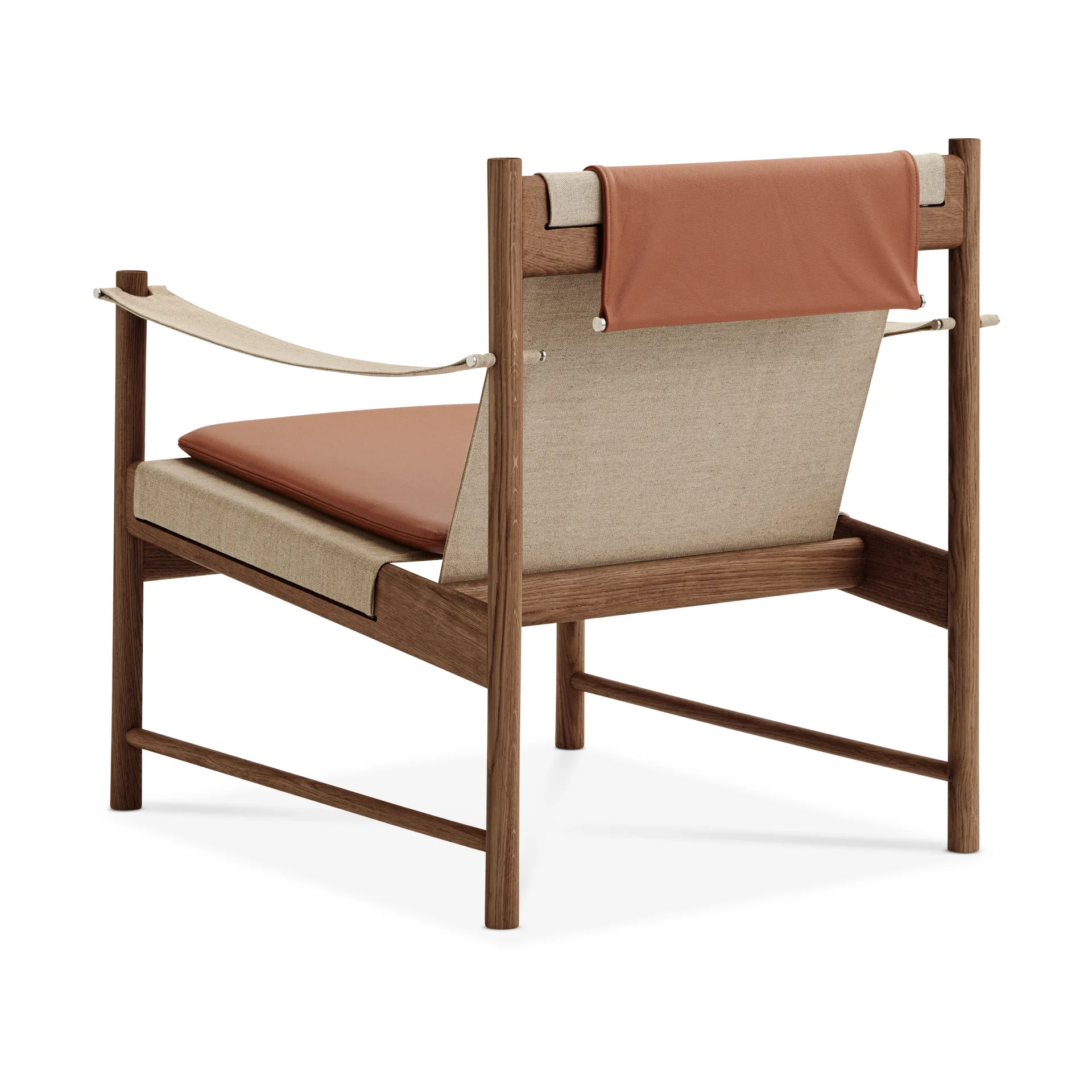 HB lounge chair, Smoke oiled oak-leather brandy Brdr. Krüger