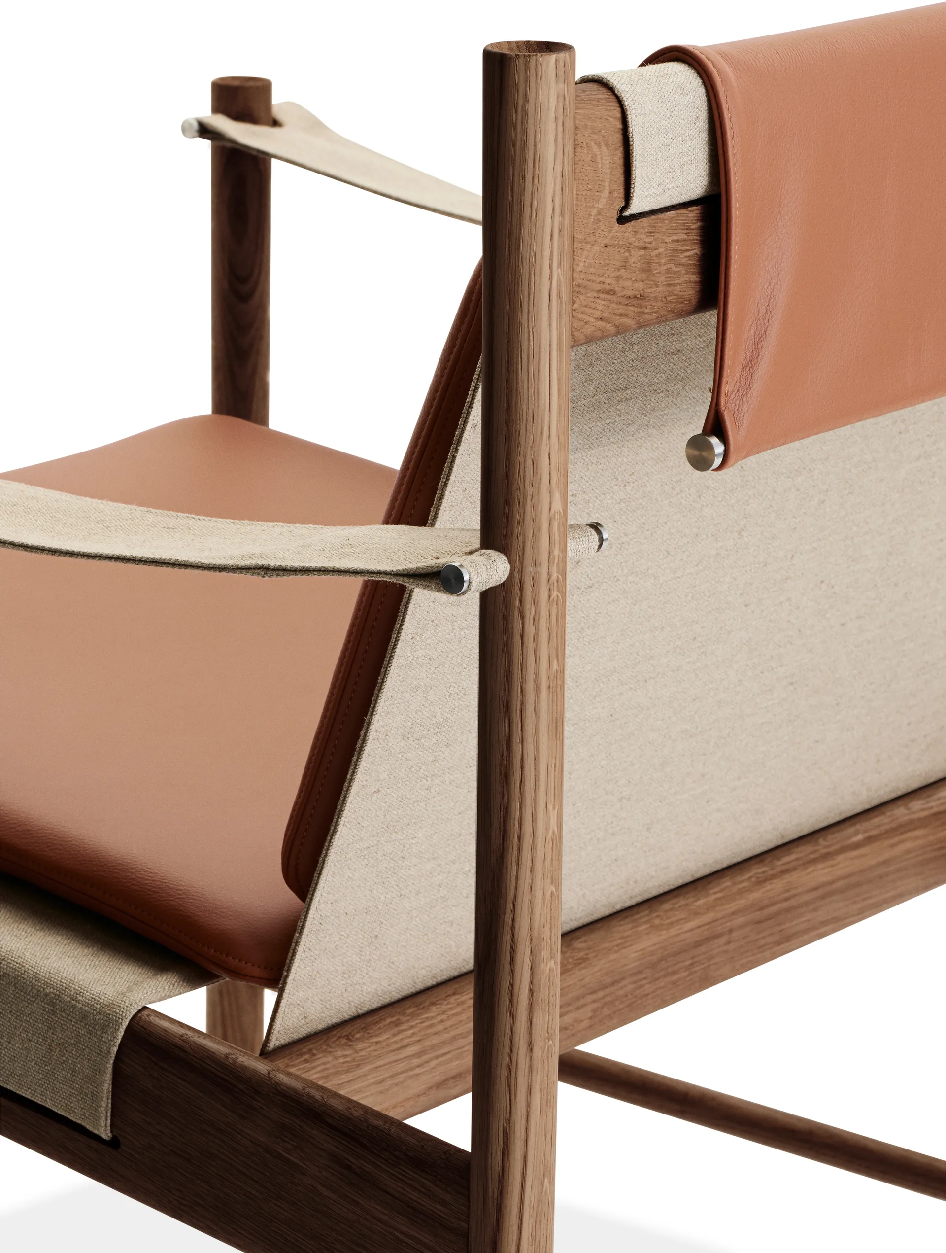 HB lounge chair, Smoke oiled oak-leather brandy Brdr. Krüger