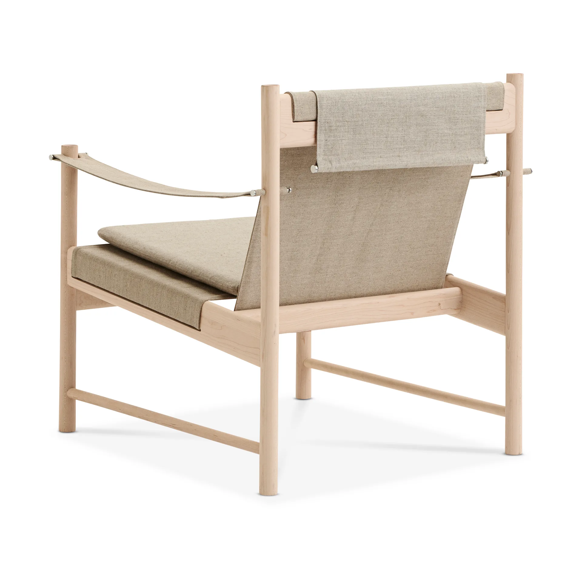 HB lounge chair, White oiled maple-canvase nature Brdr. Krüger