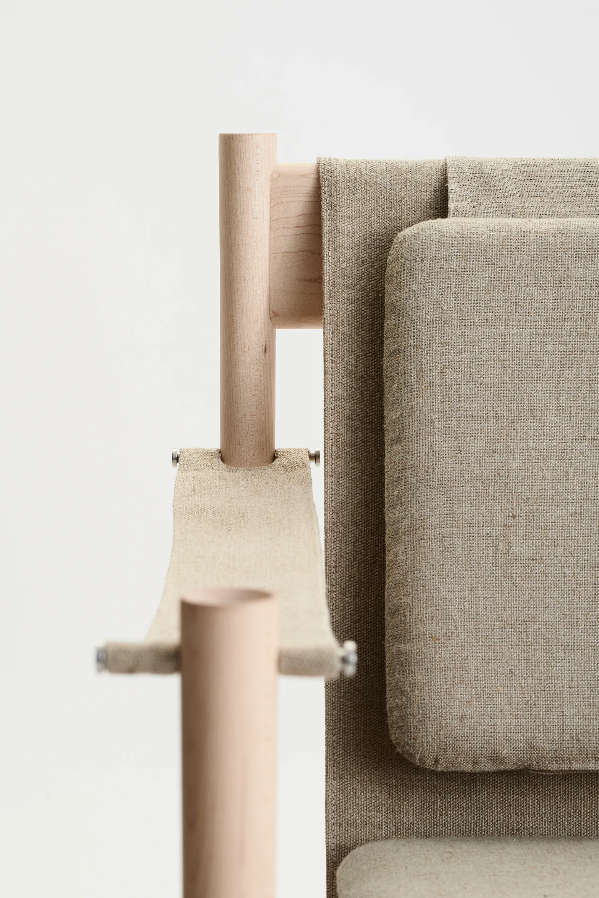 HB lounge chair, White oiled maple-canvase nature Brdr. Krüger