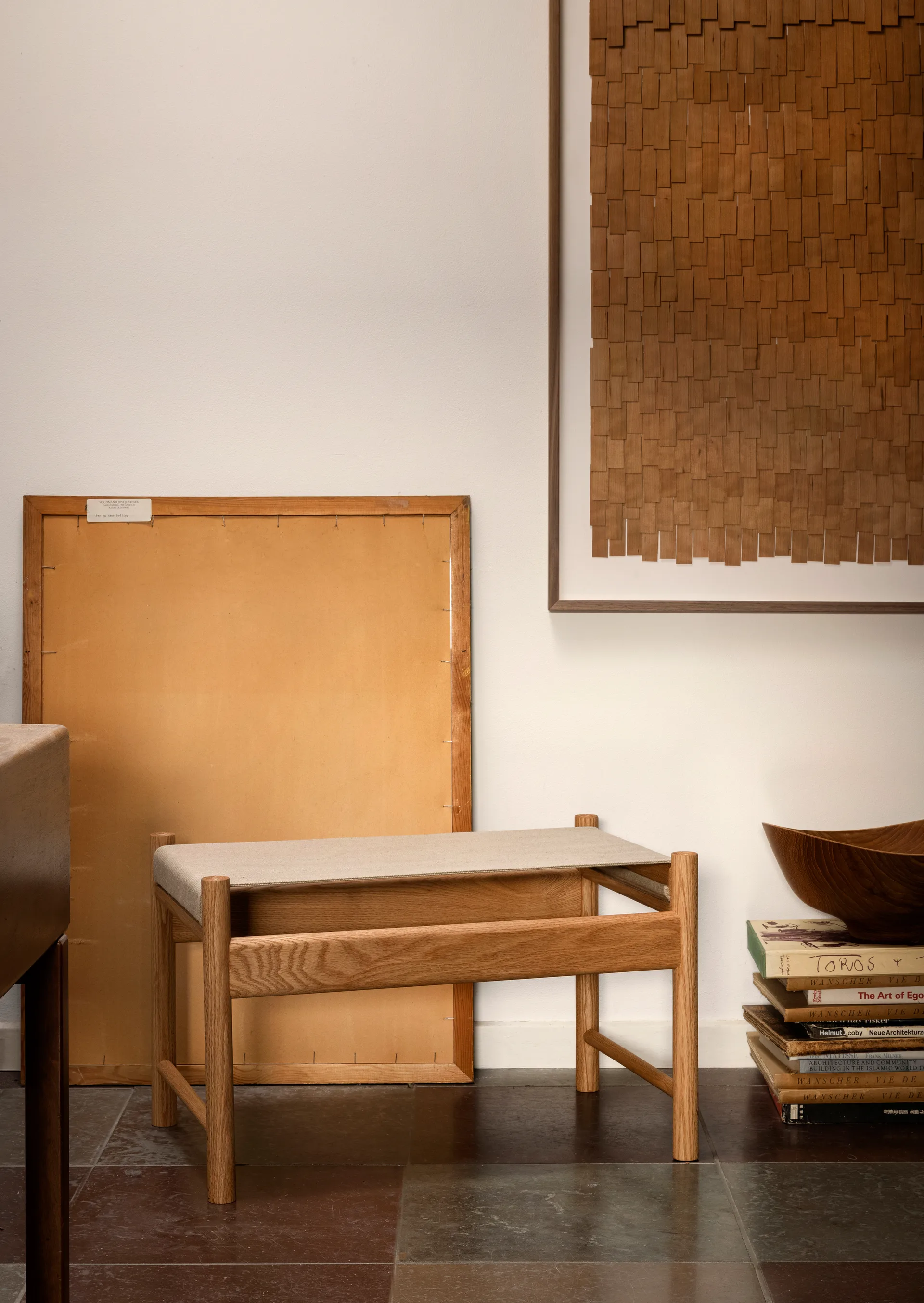 HB stool, Oiled oak-canvase Brdr. Krüger