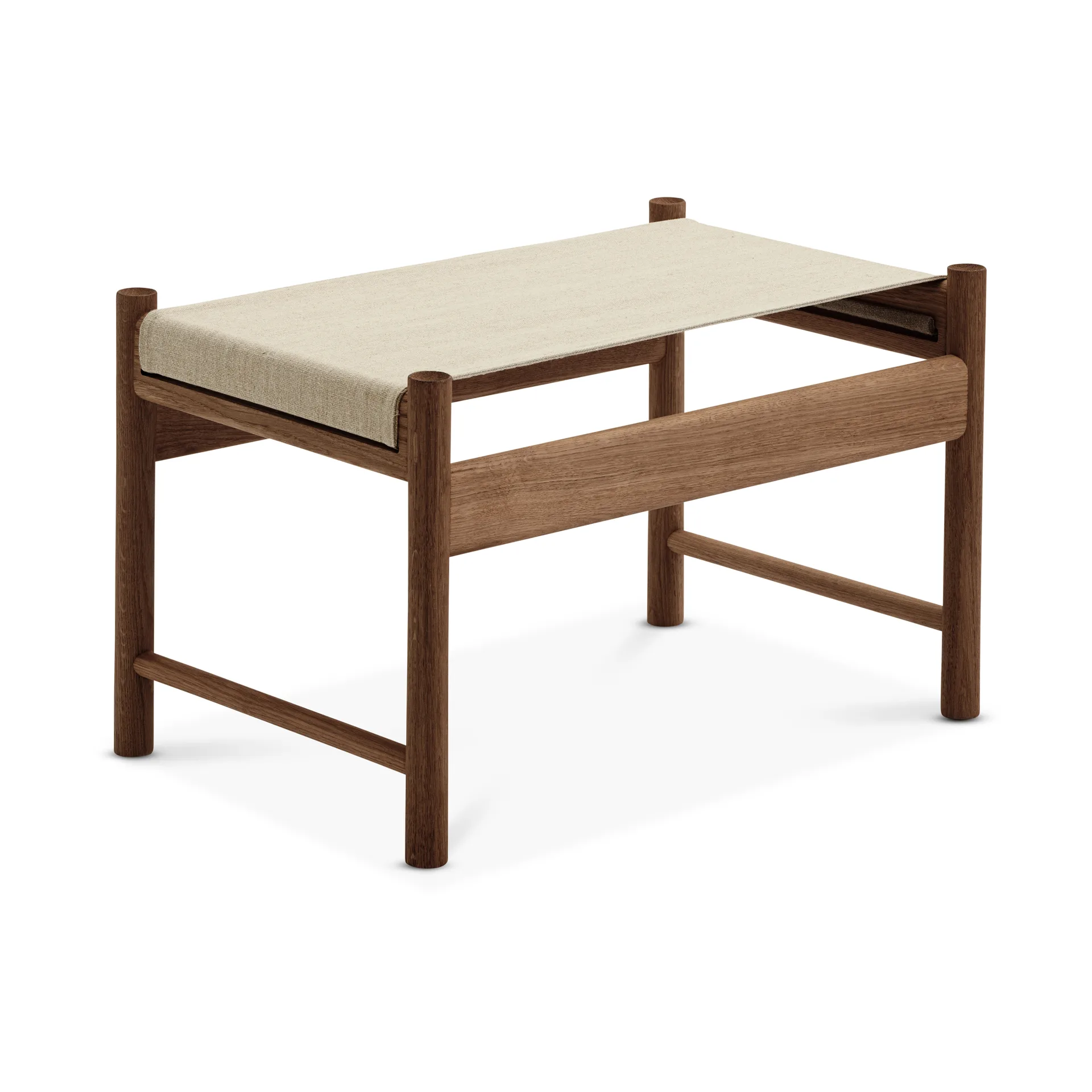 HB stool, Smoke oiled oak-canvas Brdr. Krüger