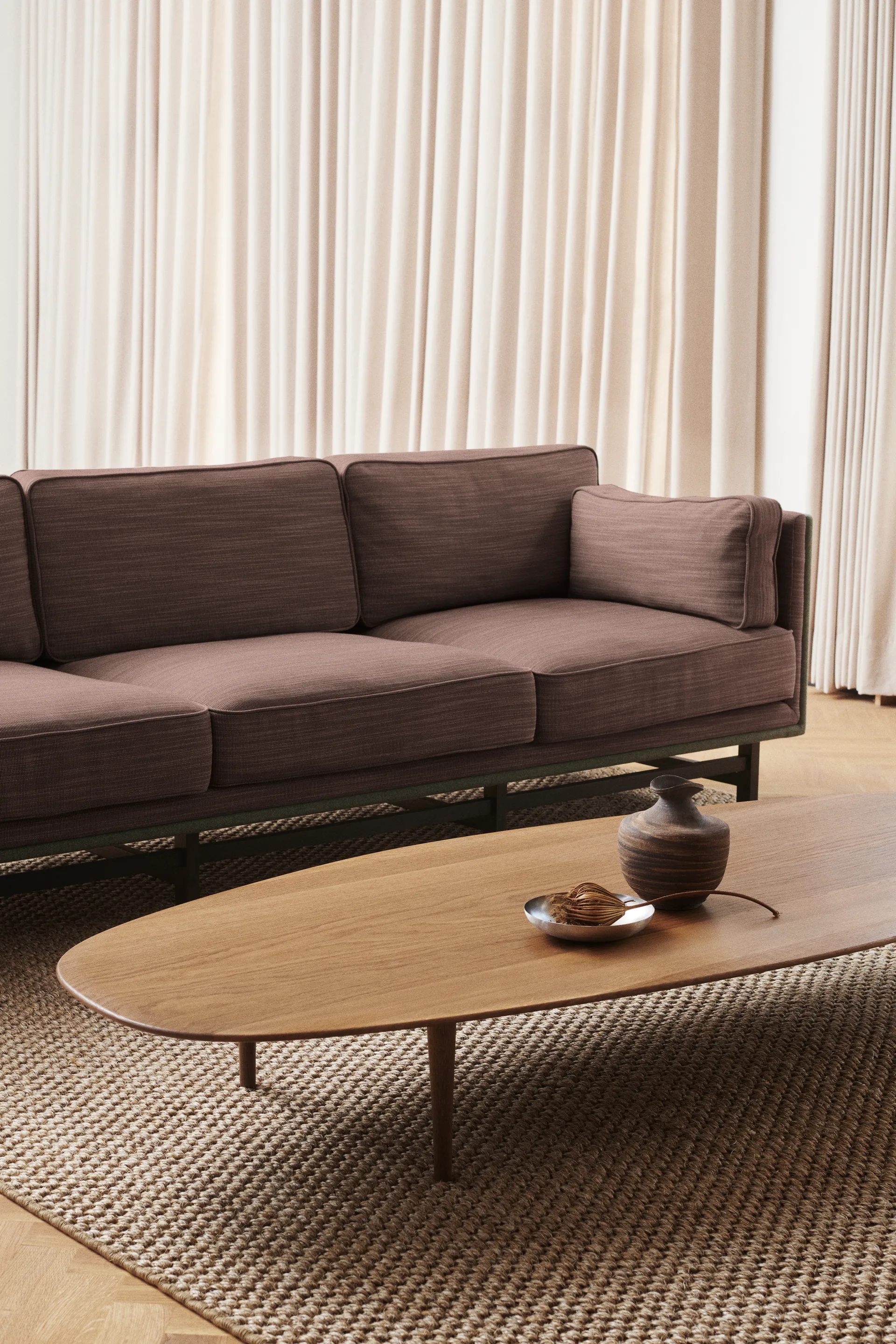 Jari coffee table 80x180 cm, Smoke oiled oak Brdr. Krüger