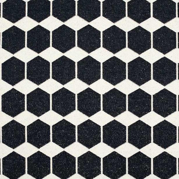 Anna rug black large, 150x200 cm Brita Sweden