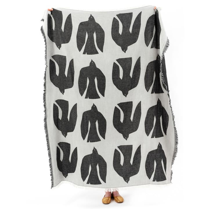 Early bird wool blanket 130x170 cm - Beluga - Brita Sweden