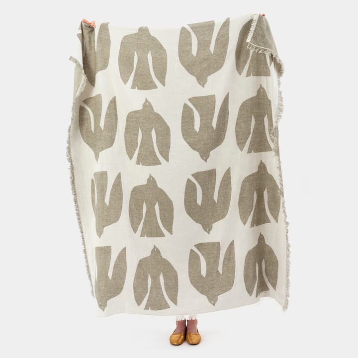 Early bird wool blanket 130x170 cm, Olive Brita Sweden