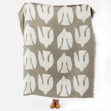 Early bird wool blanket 130x170 cm - Olive - Brita Sweden