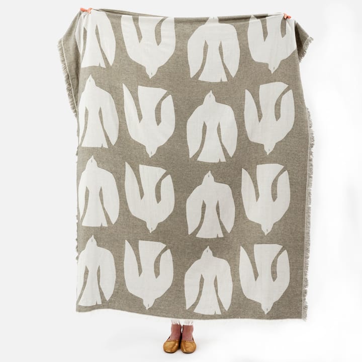 Early bird wool blanket 130x170 cm, Olive Brita Sweden
