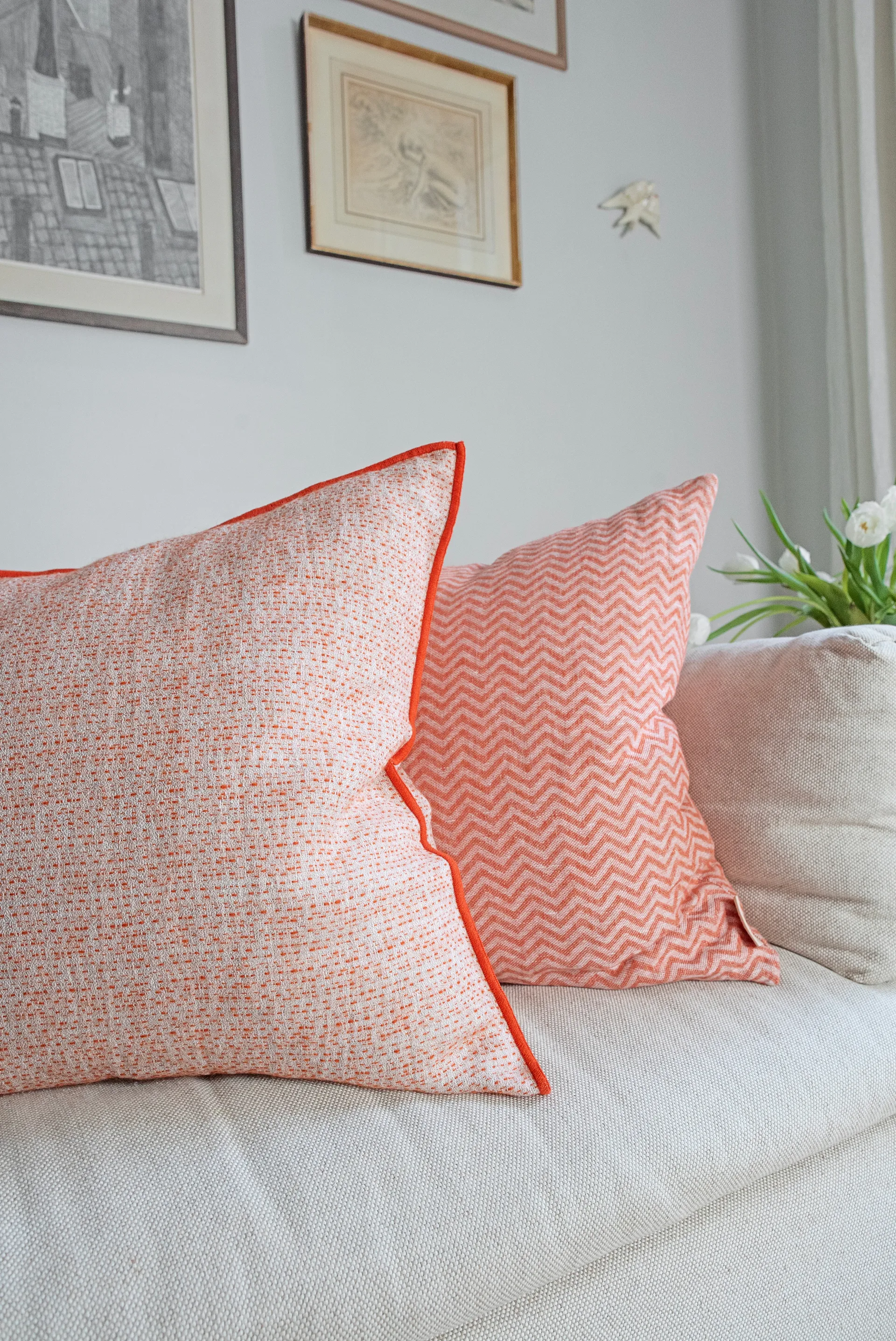 Field pillowcase, Red, 50x50 cm Brita Sweden