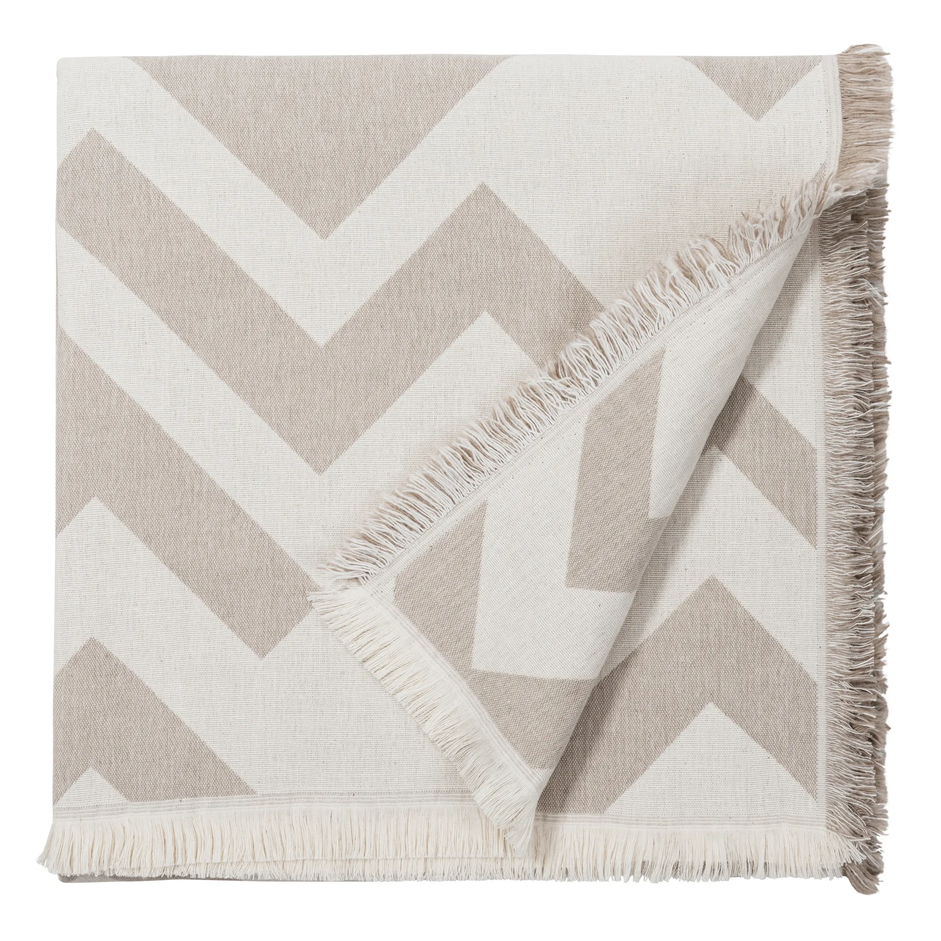 Florens cotton blanket, Greige (beige) Brita Sweden