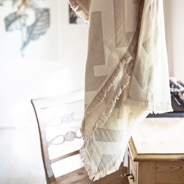 Florens cotton blanket, Greige (beige) Brita Sweden