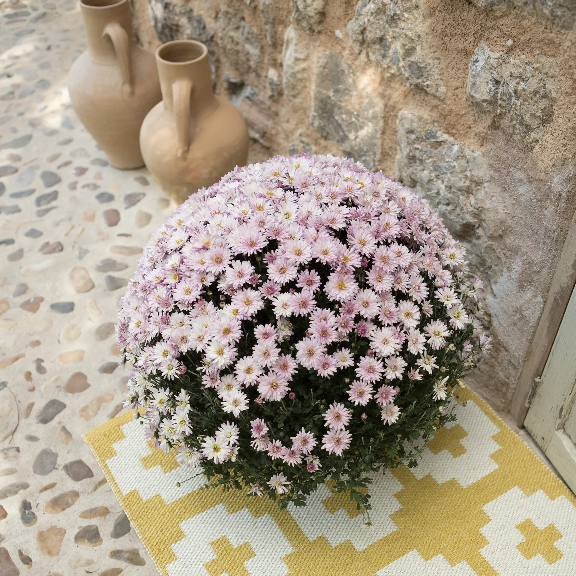 Flower rug sun (yellow), 70x150 cm Brita Sweden