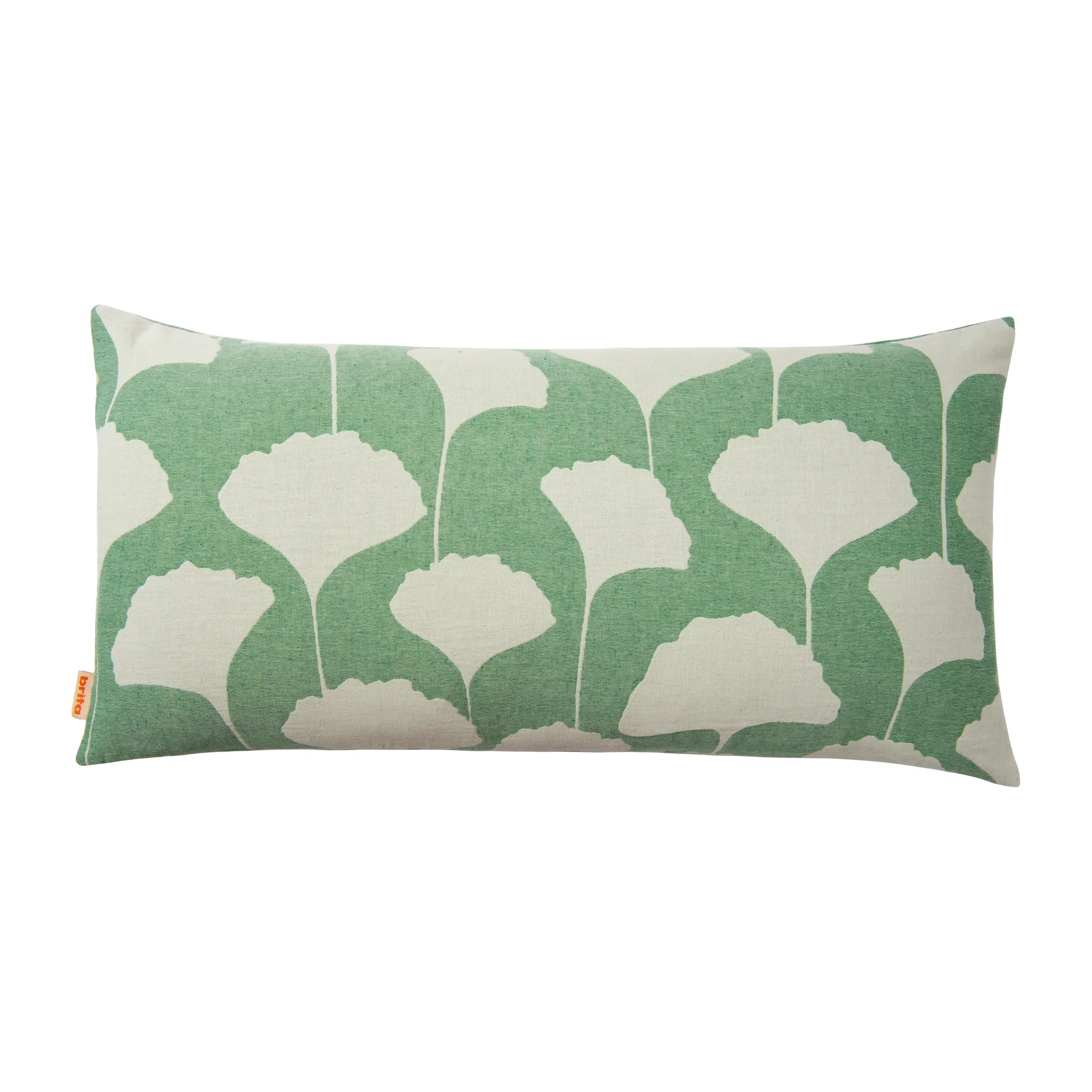 Ginko pillowcase 40x80 cm, Green-white (Emerald) Brita Sweden