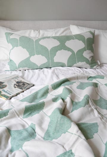 Ginko pillowcase 40x80 cm - Green-white (Emerald) - Brita Sweden