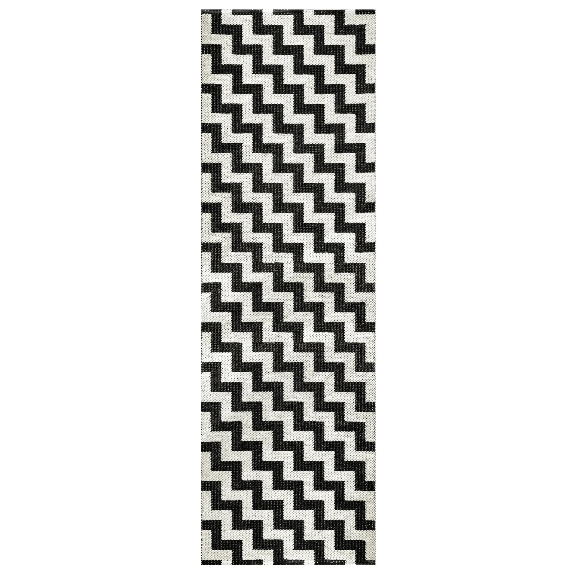 Gunnel rug black, 70x300 cm Brita Sweden