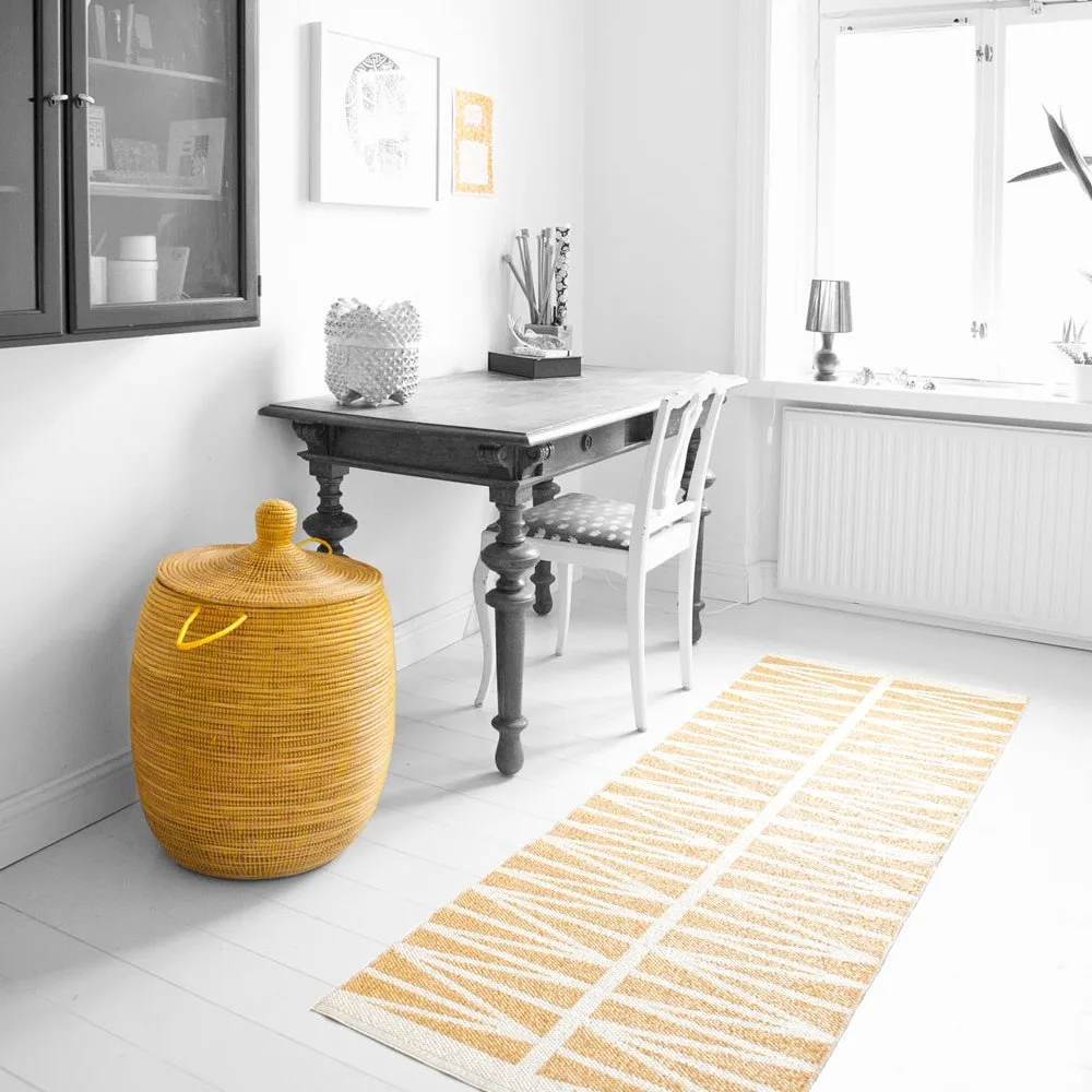Helmi rug yellow, 70x200 cm Brita Sweden