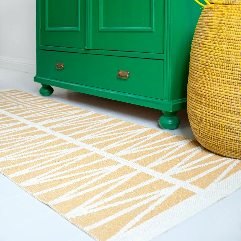 Helmi rug yellow, 70x200 cm Brita Sweden