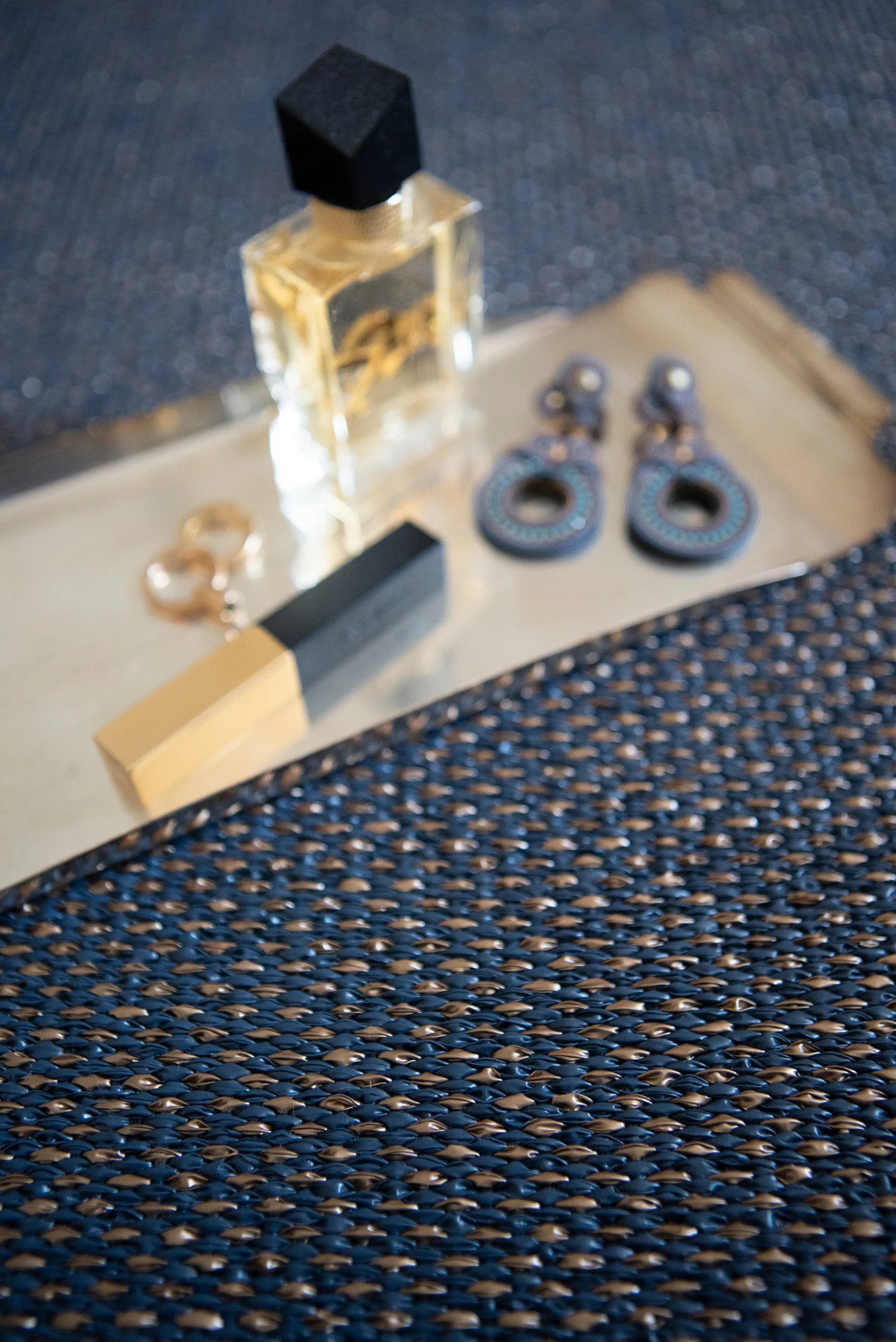 Moor rug midnight metalic (blue-bronze), 70x200 cm Brita Sweden