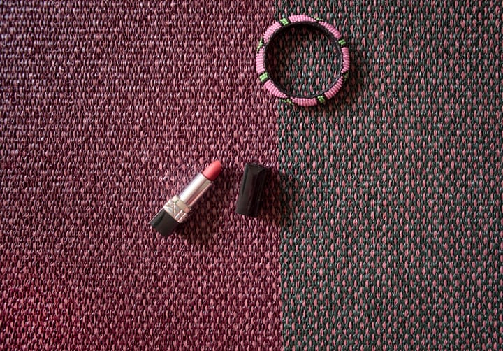 Moor rug raspberry (green-pink), 70x300 cm Brita Sweden