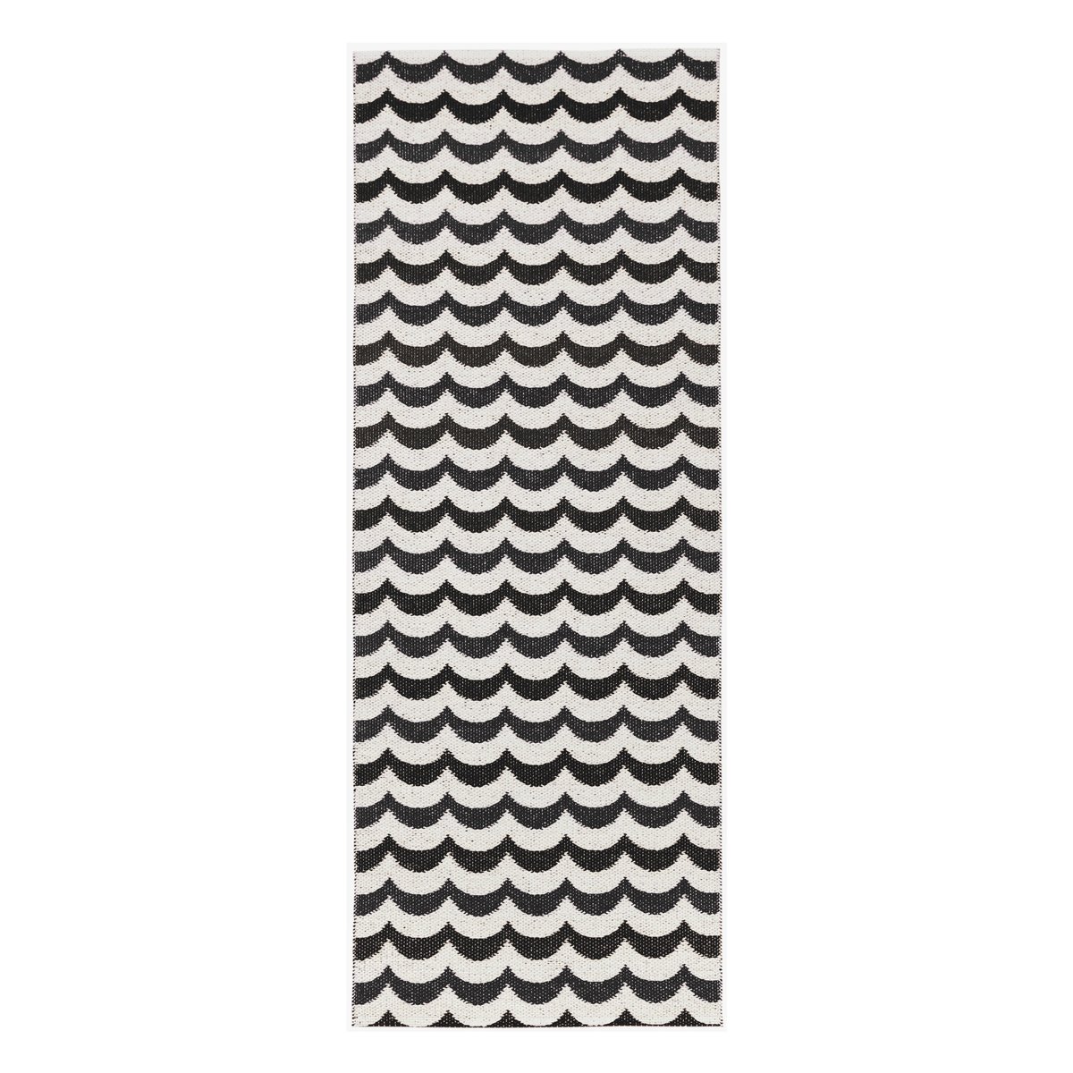 Brita Sweden Ocean rug beluga 70x200 cm | Scandinavian Design | Plastic rugs | Black