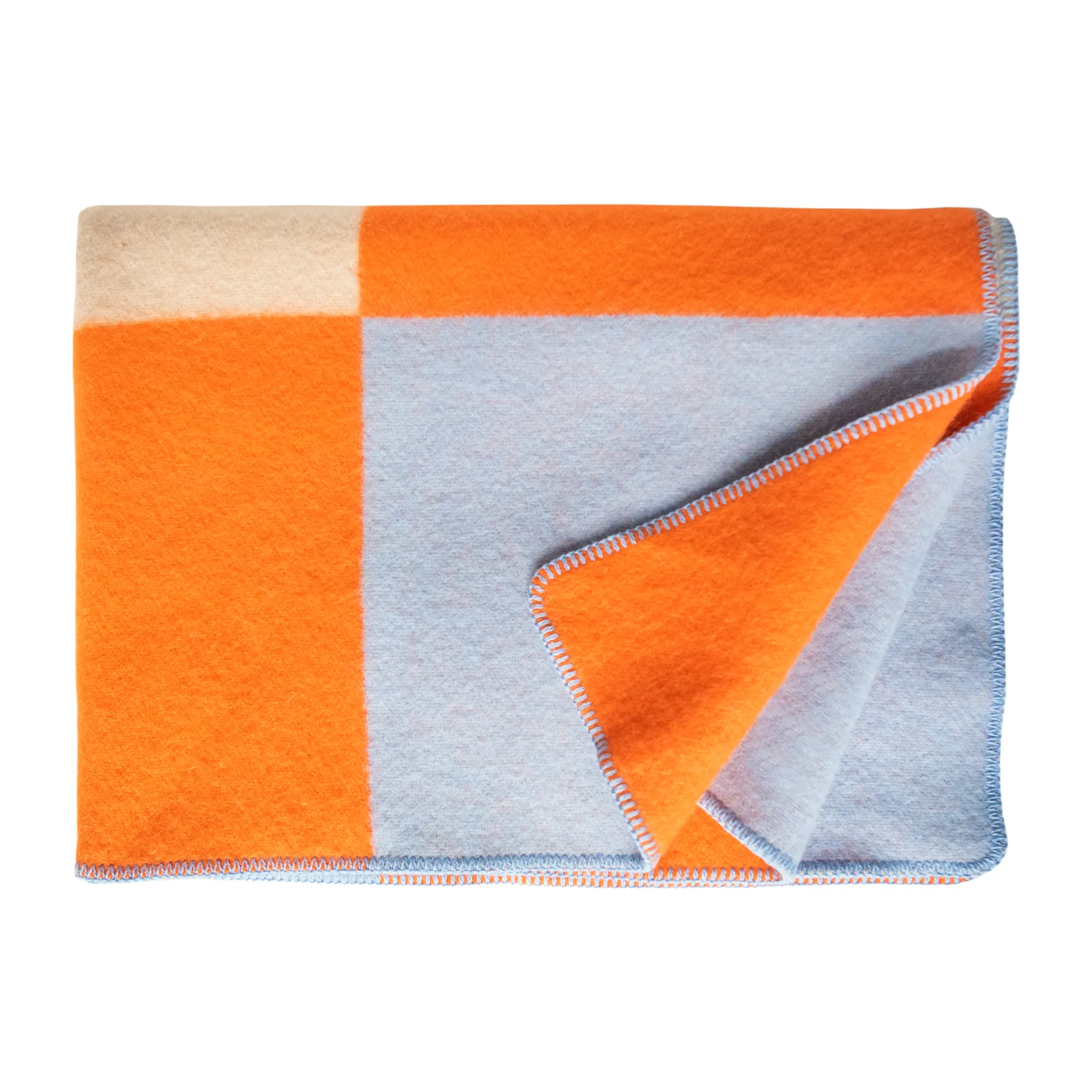 Pop wool throw 130x200 cm, Orange Brita Sweden