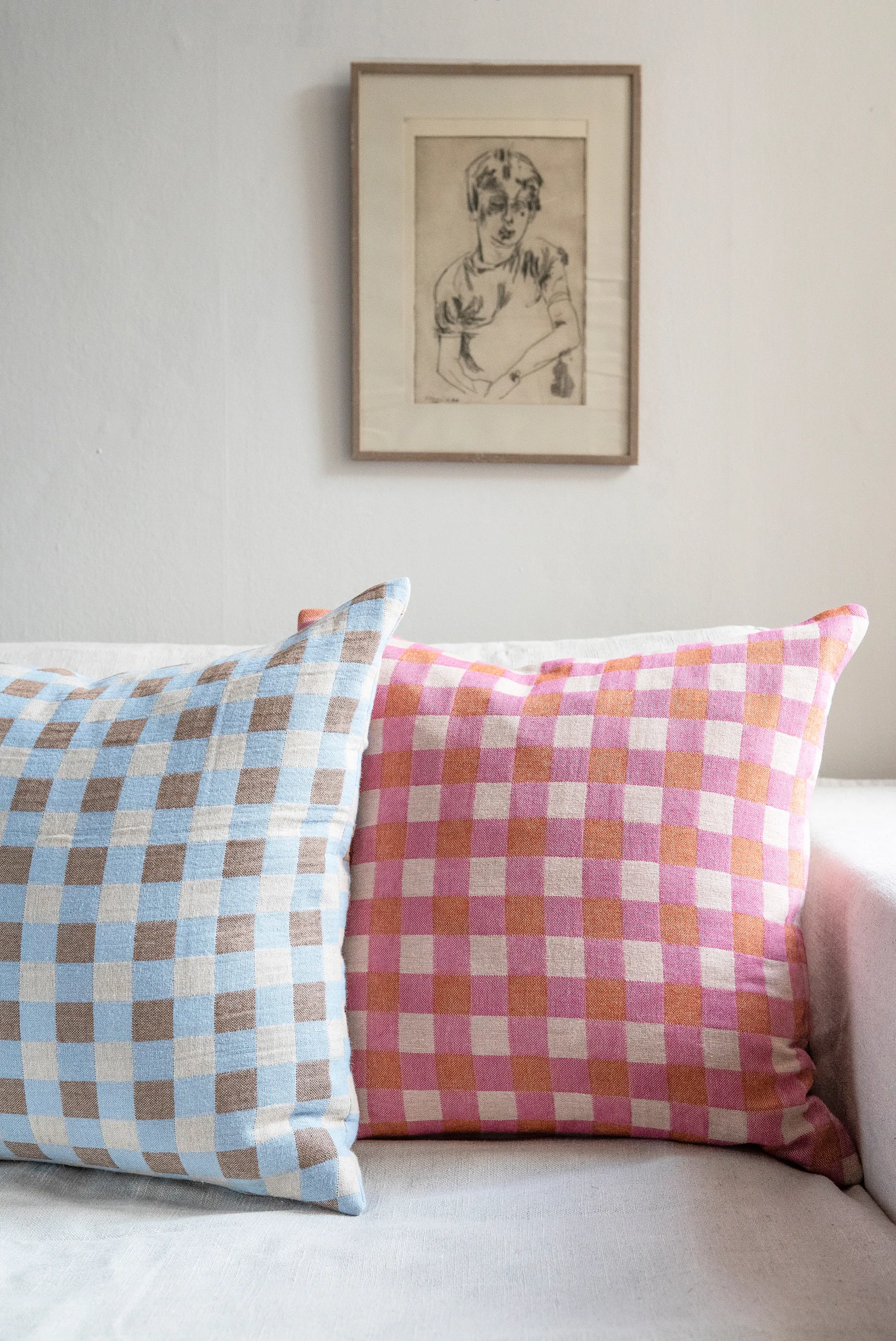 Poppy pillowcase 50x50 cm, Pink Brita Sweden