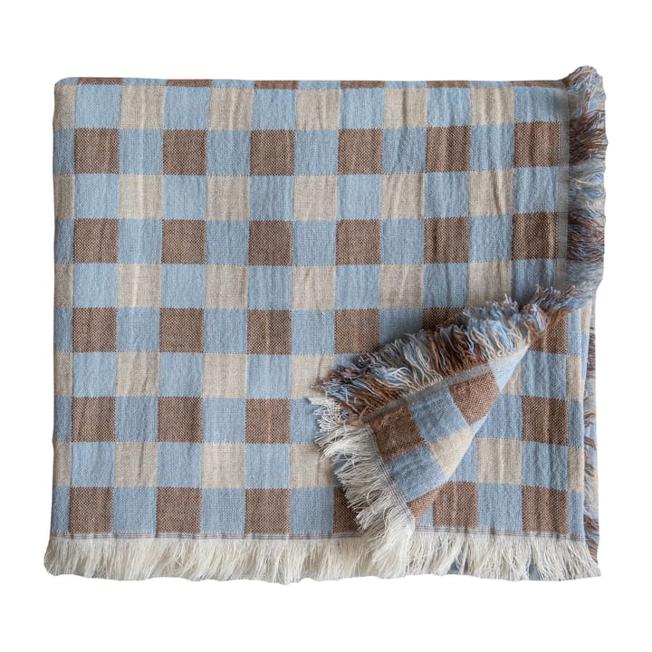 Poppy wool throw 130x170 cm - Blue - Brita Sweden