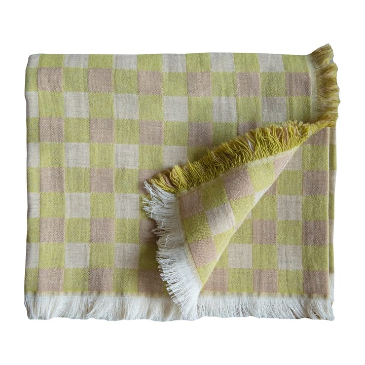 Poppy wool throw 260x260 cm - Green - Brita Sweden