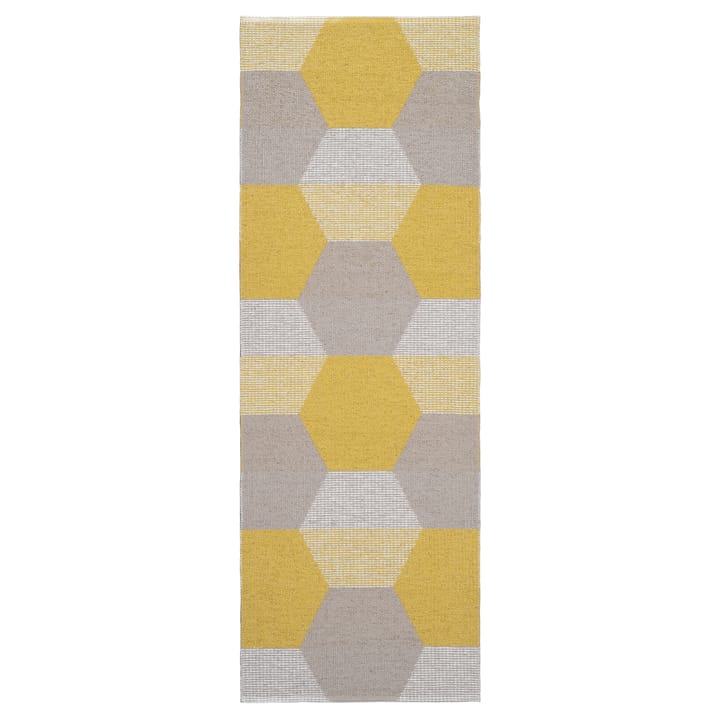 Puck plastic rug 70x195 cm - yellow-grey (sun) - Brita Sweden