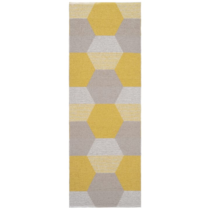 Puck plastic rug 70x295 cm - yellow-grey (sun) - Brita Sweden