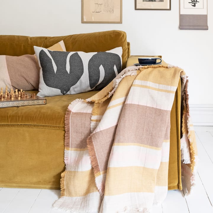 Sezim wool blanket 130x170 cm - Nutty yellow - Brita Sweden