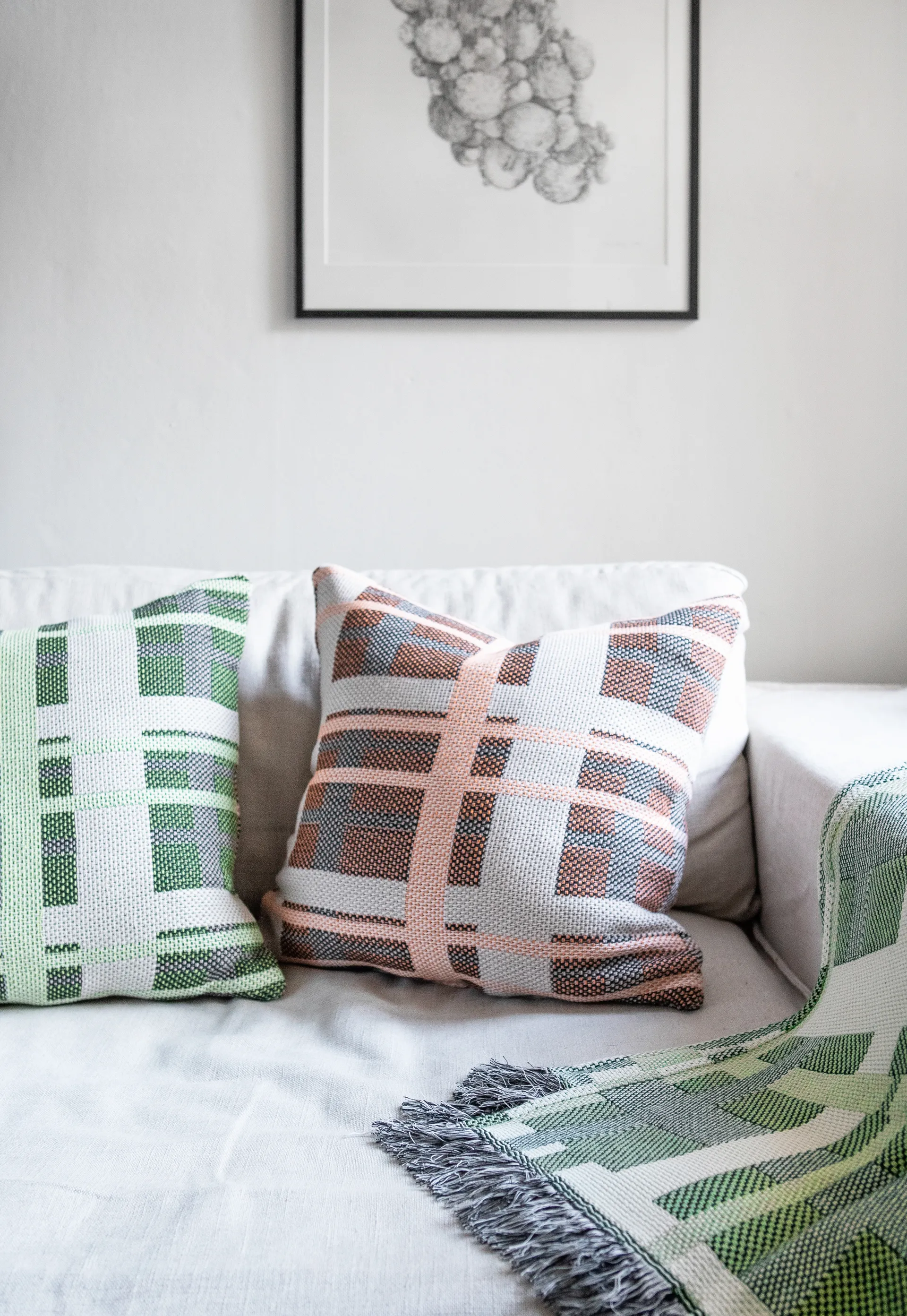 Tradition cotton throw 130x170 cm, Green Brita Sweden