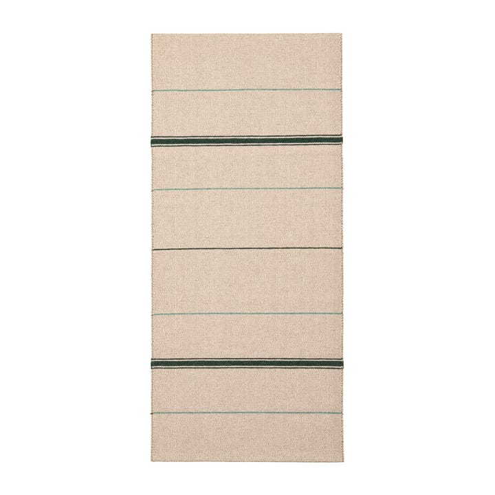 Trapeze rug  emerald (cream white-green) - 80x225 cm - Brita Sweden