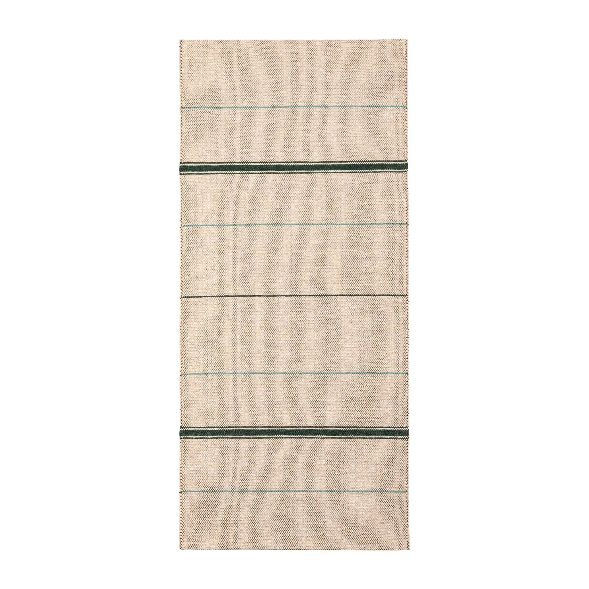 Trapeze rug emerald (cream white-green), 80x300 cm Brita Sweden