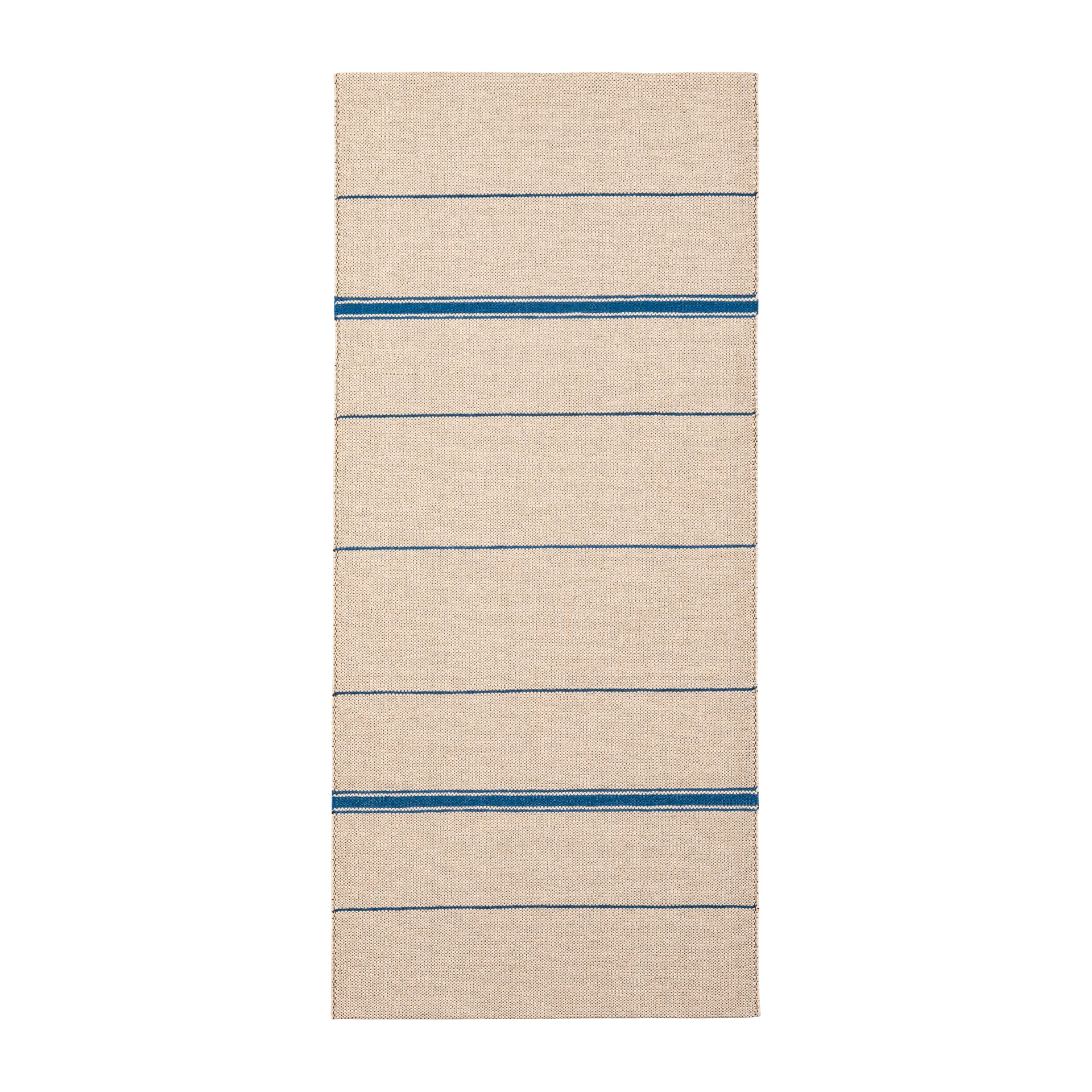Trapeze rug indigo (cream white-blue), 80x225 cm Brita Sweden